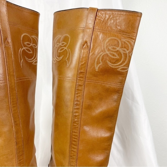 Golden Goose Pony Tall Leather Distressed Riding Boots - Picture 6 of 15